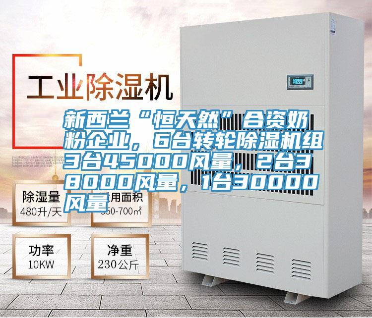 新西蘭“恒天然”合資奶粉企業(yè)，6臺轉(zhuǎn)輪除濕機(jī)組3臺45000風(fēng)量，2臺38000風(fēng)量，1臺30000風(fēng)量