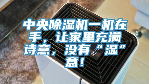 中央除濕機(jī)一機(jī)在手，讓家里充滿詩意，沒有“濕”意！