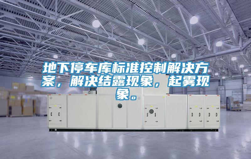 地下停車庫標(biāo)準(zhǔn)控制解決方案，解決結(jié)露現(xiàn)象，起霧現(xiàn)象。