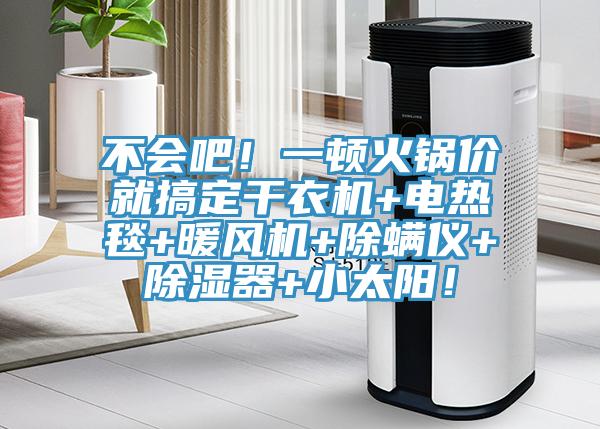 不會吧！一頓火鍋價就搞定干衣機+電熱毯+暖風(fēng)機+除螨儀+除濕器+小太陽！