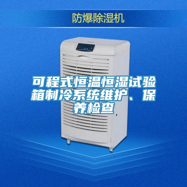 可程式恒溫恒濕試驗(yàn)箱制冷系統(tǒng)維護(hù)、保養(yǎng)檢查
