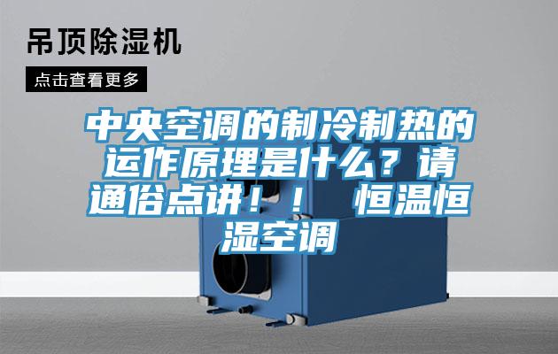 中央空調(diào)的制冷制熱的運(yùn)作原理是什么？請通俗點(diǎn)講??！ 恒溫恒濕空調(diào)