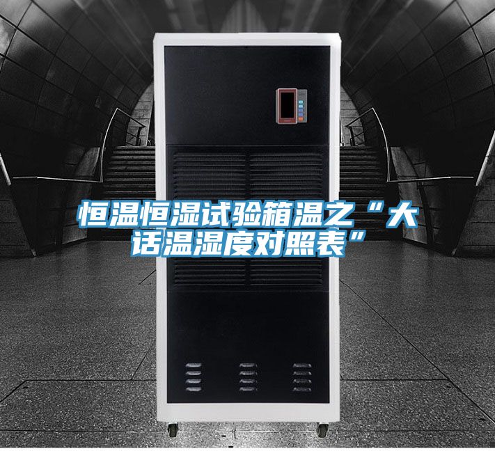恒溫恒濕試驗(yàn)箱溫之“大話(huà)溫濕度對(duì)照表”