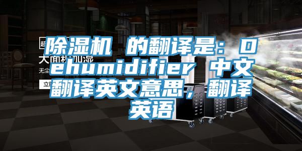 除濕機 的翻譯是：Dehumidifier 中文翻譯英文意思，翻譯英語