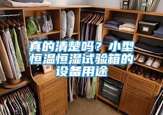 真的清楚嗎？小型恒溫恒濕試驗箱的設(shè)備用途