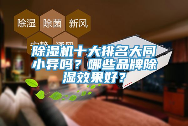 除濕機十大排名大同小異嗎？哪些品牌除濕效果好？