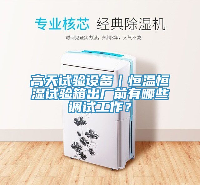 高天試驗設(shè)備｜恒溫恒濕試驗箱出廠前有哪些調(diào)試工作？