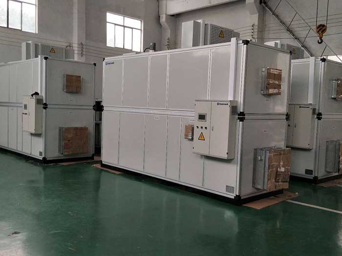 濟(jì)南銘威化工鋰電池鈷酸鋰零下40℃露點(diǎn)，三臺全新風(fēng)轉(zhuǎn)輪除濕機(jī)組